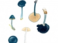 Entoloma nitidum Quél. , Stahlblauer Rötling, Stahlblauer Nitrat-Rötling