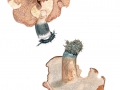Sarcodon glaucopus  Maas Geest. & Nannf. , Blaufüßiger Braunsporstacheling, Blaufüßiger Stacheling1